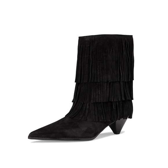Michael Kors Shoes - $298 NEW! Michael Kors Woman's Boots Jayla Heeled Bootie Fringe Kitten Heel 7.5